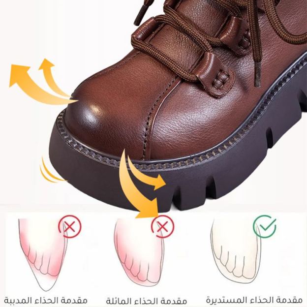 Healthy-foot حذاء بوت نسائي بالطراز الإنجليزي، كعب ناعم 6 سم، مريح وقابل للتنفس، يتميز بالراحة والمتانة، مثالي للارتداء اليومي ويعزز ثقتك-healthy-foot