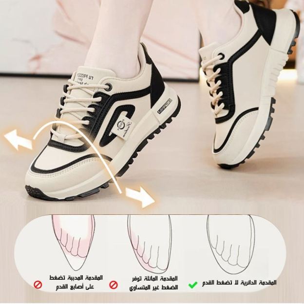 Healthy-foot حذاء رياضي أنيق ومريح للسيدات، يوفر دعمًا للقوس القدمي ويساعد في تصحيح المشي، يناسب الملابس الكاجوال والرياضية على حد سواء-healthy-foot