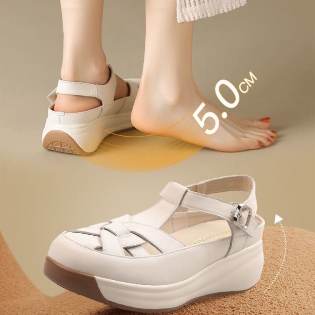 Healthy-foot صندل مجدول كاجوال بنعل سميك خفيف (عدم الشعور بالتعب أثناء المشي)