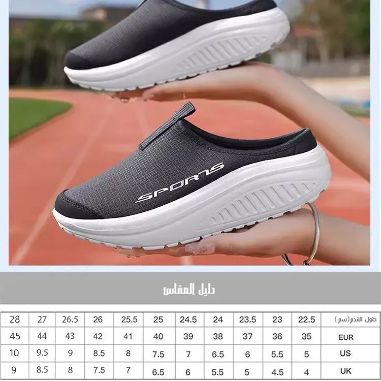 Healthy-foot   نعال واسعة، بقاعدة سميكة، وقابلة للتنفس، خفيفة الوزن، سهلة الارتداء والخلع، مثالية للمسنين-healthy-foot