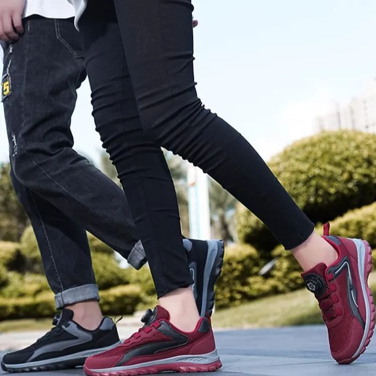 Healthy-foot   حذاء رياضي قابل للتعديل وواسع ومهوّى، مزوّد بإبزيم للضبط، يوفر دعمًا للقوس القدمي، مناسب بشكل أكثر للكبار والمسنين-healthy-foot