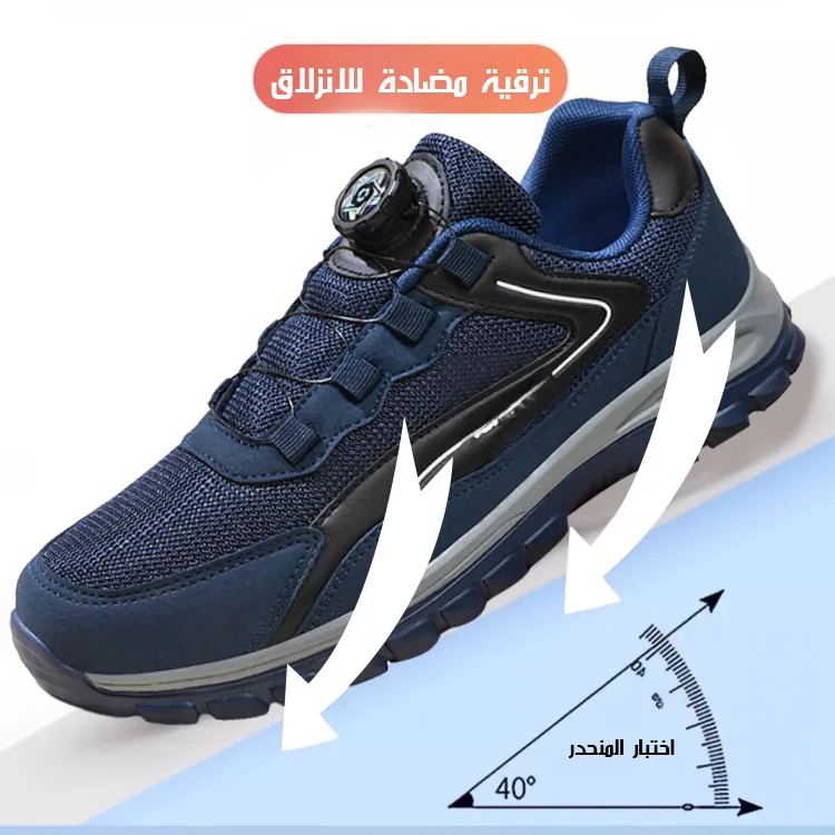 Healthy-foot   حذاء رياضي قابل للتعديل وواسع ومهوّى، مزوّد بإبزيم للضبط، يوفر دعمًا للقوس القدمي، مناسب بشكل أكثر للكبار والمسنين-healthy-foot