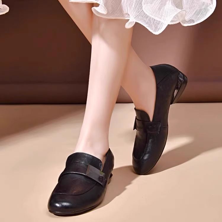 Healthy-foot   حذاء بدون كعب بمقدمة مربعة وكعب عريض-healthy-foot