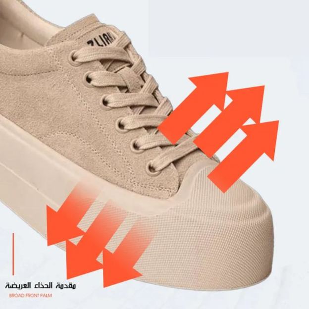 Healthy-foot حذاء رياضي كلاسيكي للسيدات مع نعل سميك، ارتفاع الكعب 5 سم، نعل مرن وخفيف، مناسب لكل المناسبات وعصري-healthy-foot