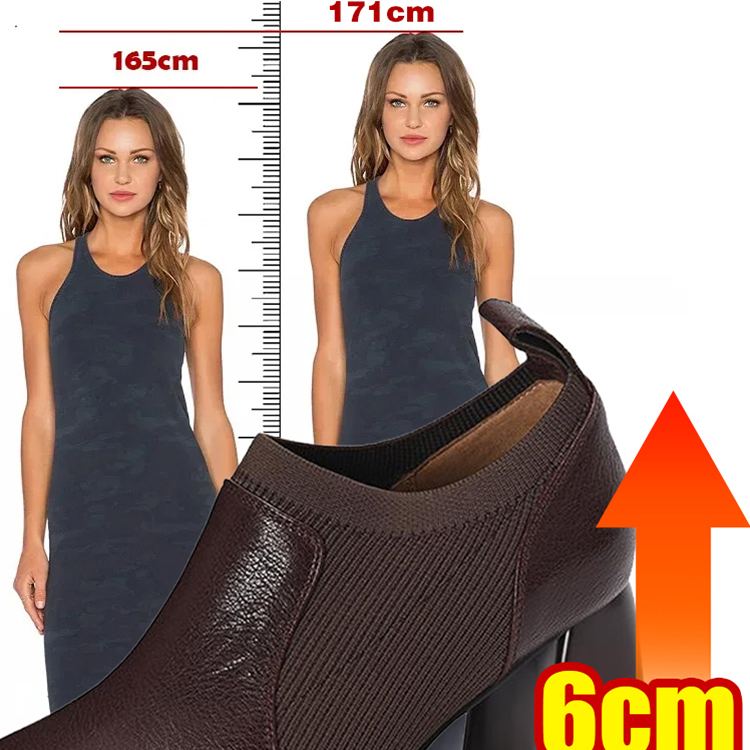 Healthy-foot حذاء بوت من جلد طبيعي وقماش مطاطي بستايل بريطاني راقي للنساء -healthy-foot