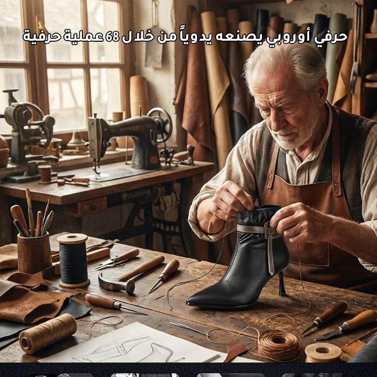 Healthy-foot حذاء كعب عالي بجلد طبيعي على الطراز الأوروبي الأمريكي (زيادة 8 سم)-healthy-foot