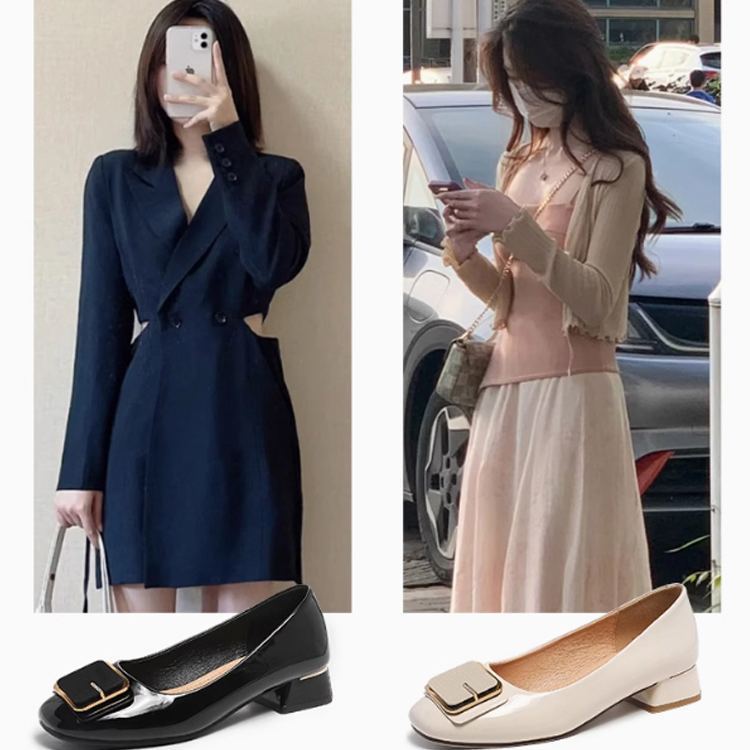 Healthy-foot حذاء كاجوال بكعب سميك وأنيق-healthy-foot