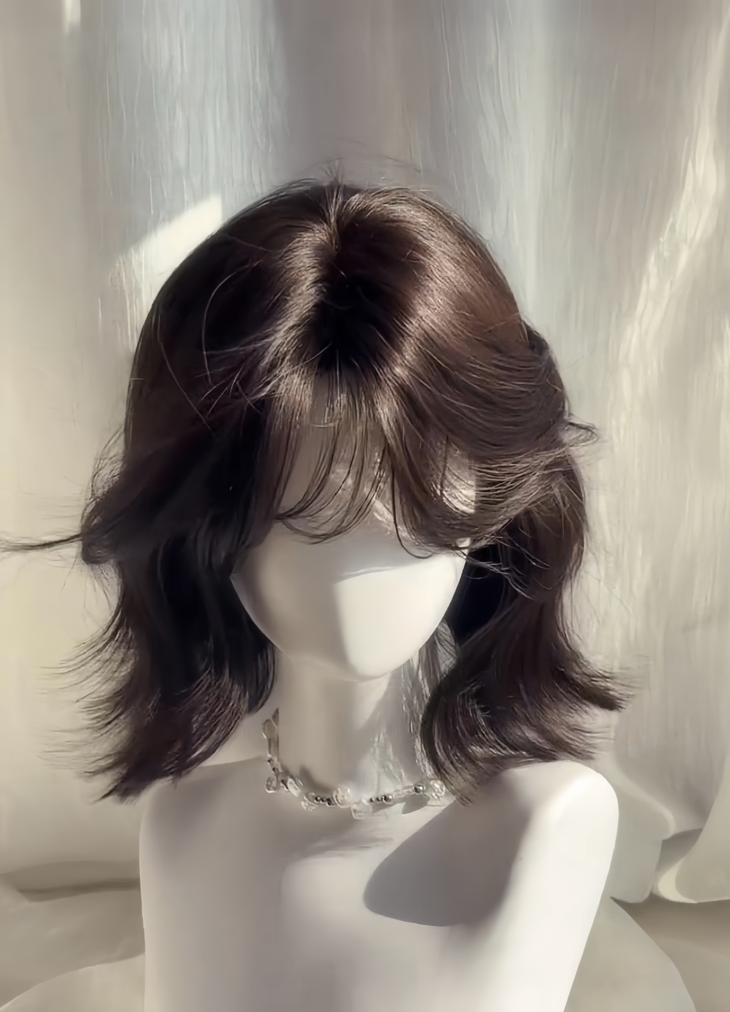 First Love💗Middle-Part Wavy Short Wig – Face-Framing Design, Natural & Breathable, Full Cap, 30–35cm