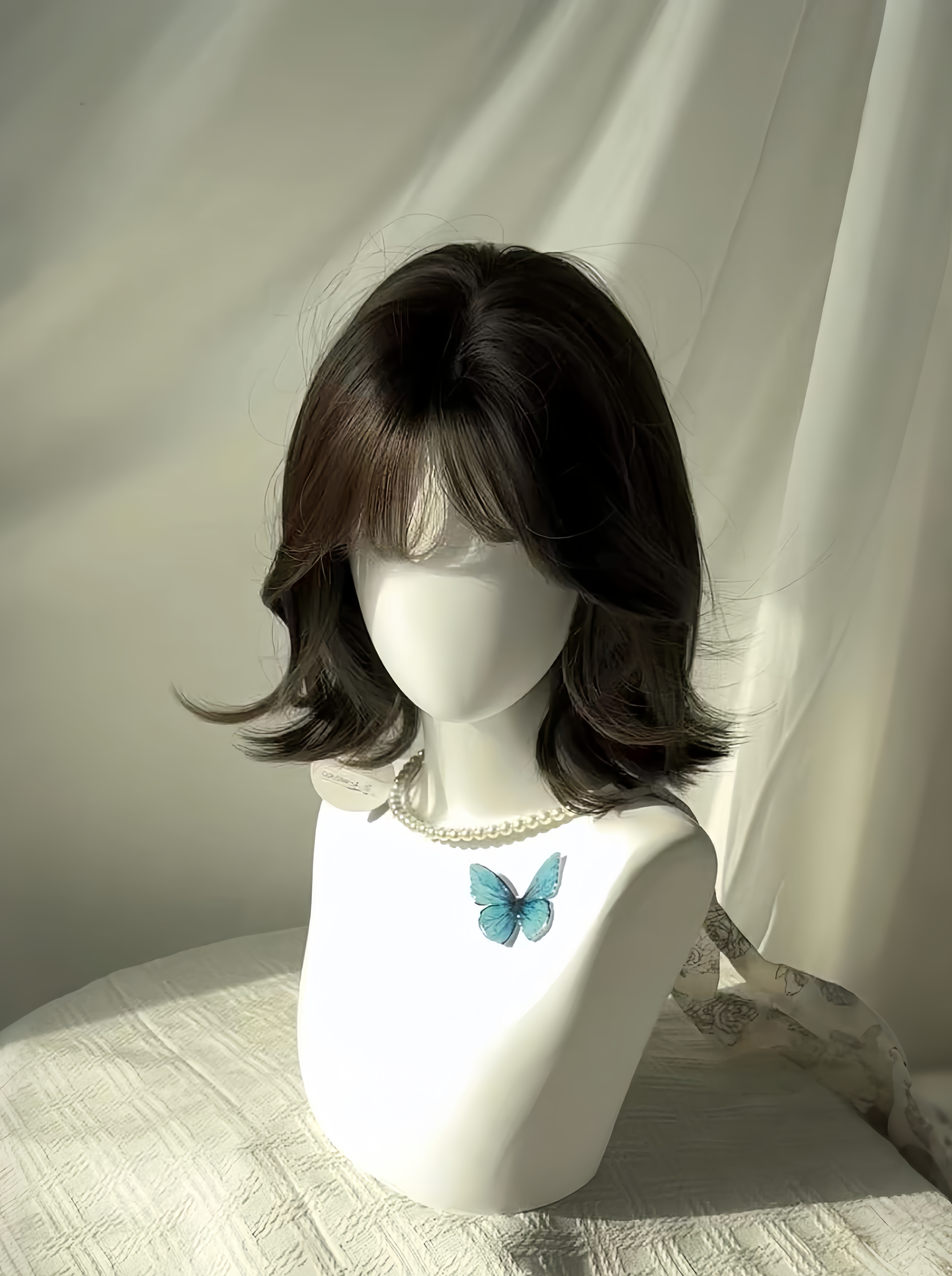 First Love💗Middle-Part Wavy Short Wig – Face-Framing Design, Natural & Breathable, Full Cap, 30–35cm