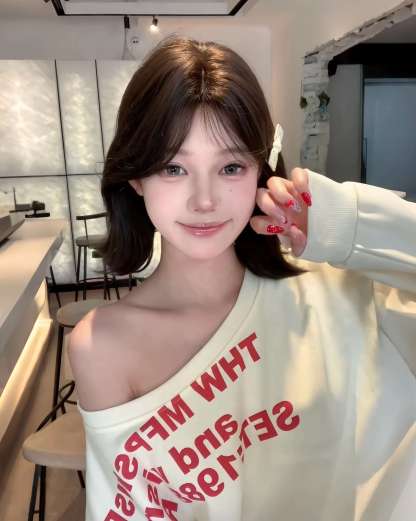 First Love💗Middle-Part Wavy Short Wig – Face-Framing Design, Natural & Breathable, Full Cap, 30–35cm