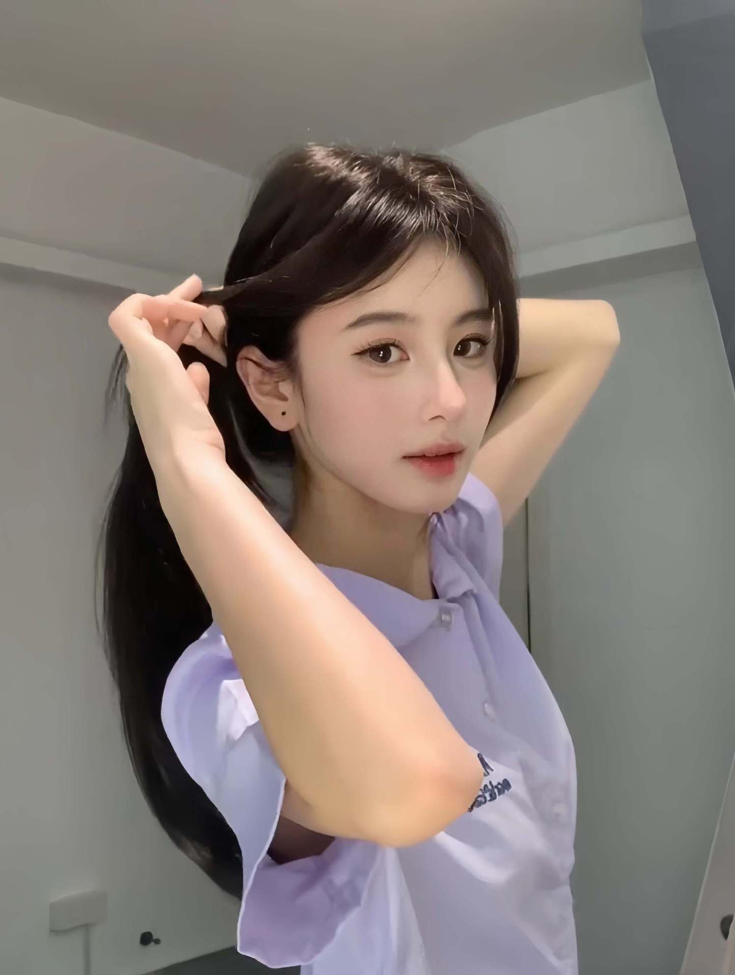 Lingering Love💧Long Straight Wig – Middle-Part, Face-Framing Hairline, Natural & Breathable, Full Cap (65–75cm)