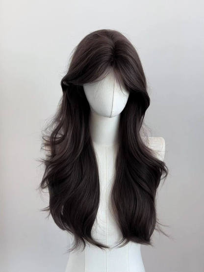 Heartbeat ❤ Middle-Part Long Curly Wig – Face-Framing Design, Natural & Breathable, Full Cap, 65–75cm
