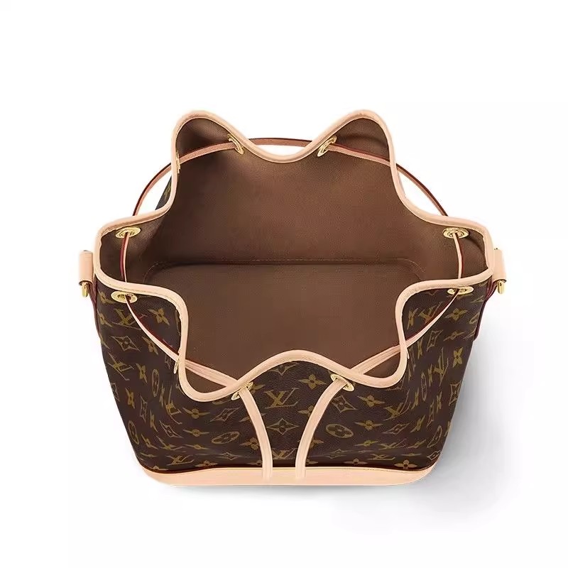 LV 2024新作 レディース ブラウン モノグラム キャンバス ドローストリング クロージャー ハンドバッグ 色: ブラウン