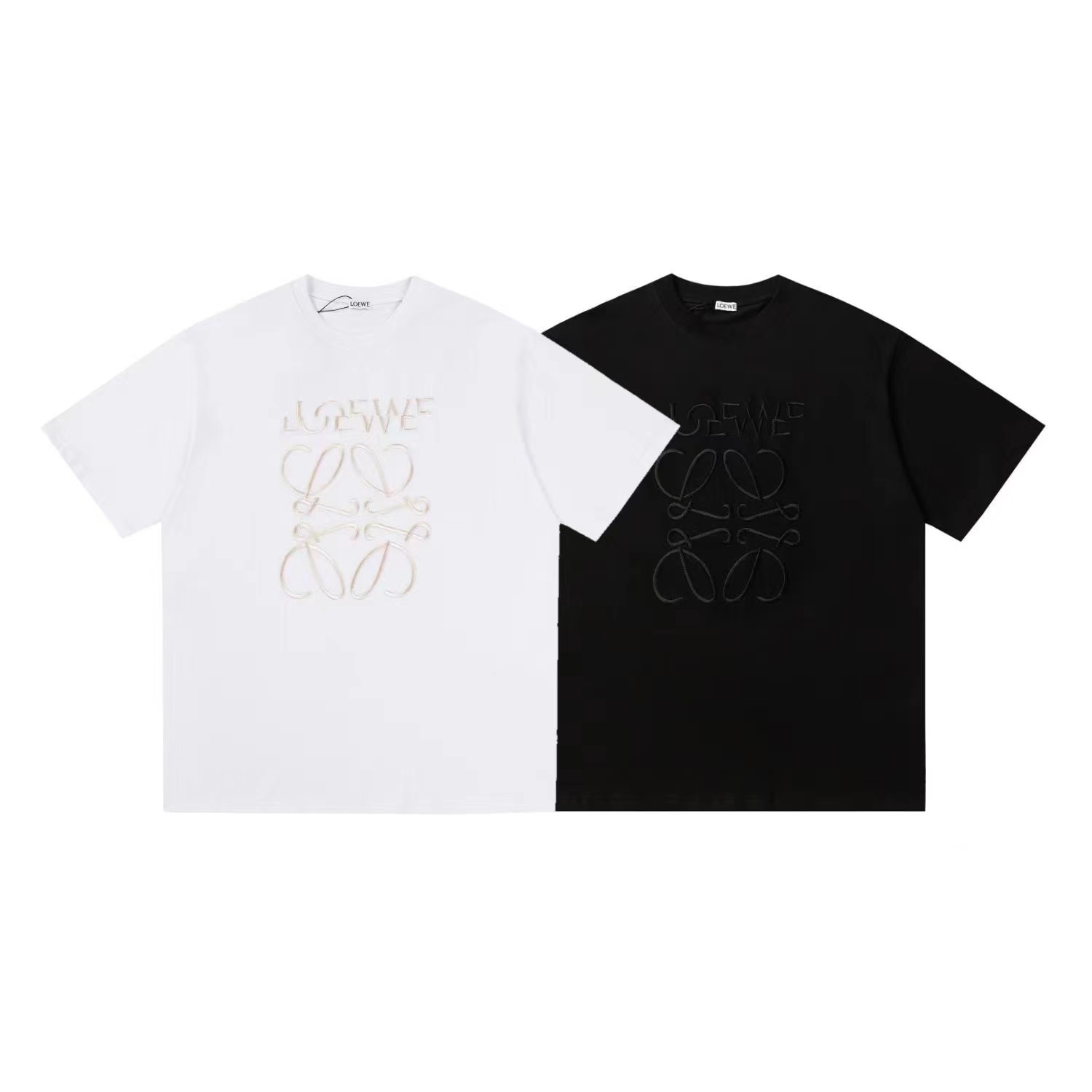 【LOEWE 公式旗艦店】（ロエベ）立体刺繍のズレ半袖Tシャツ 男女兼用