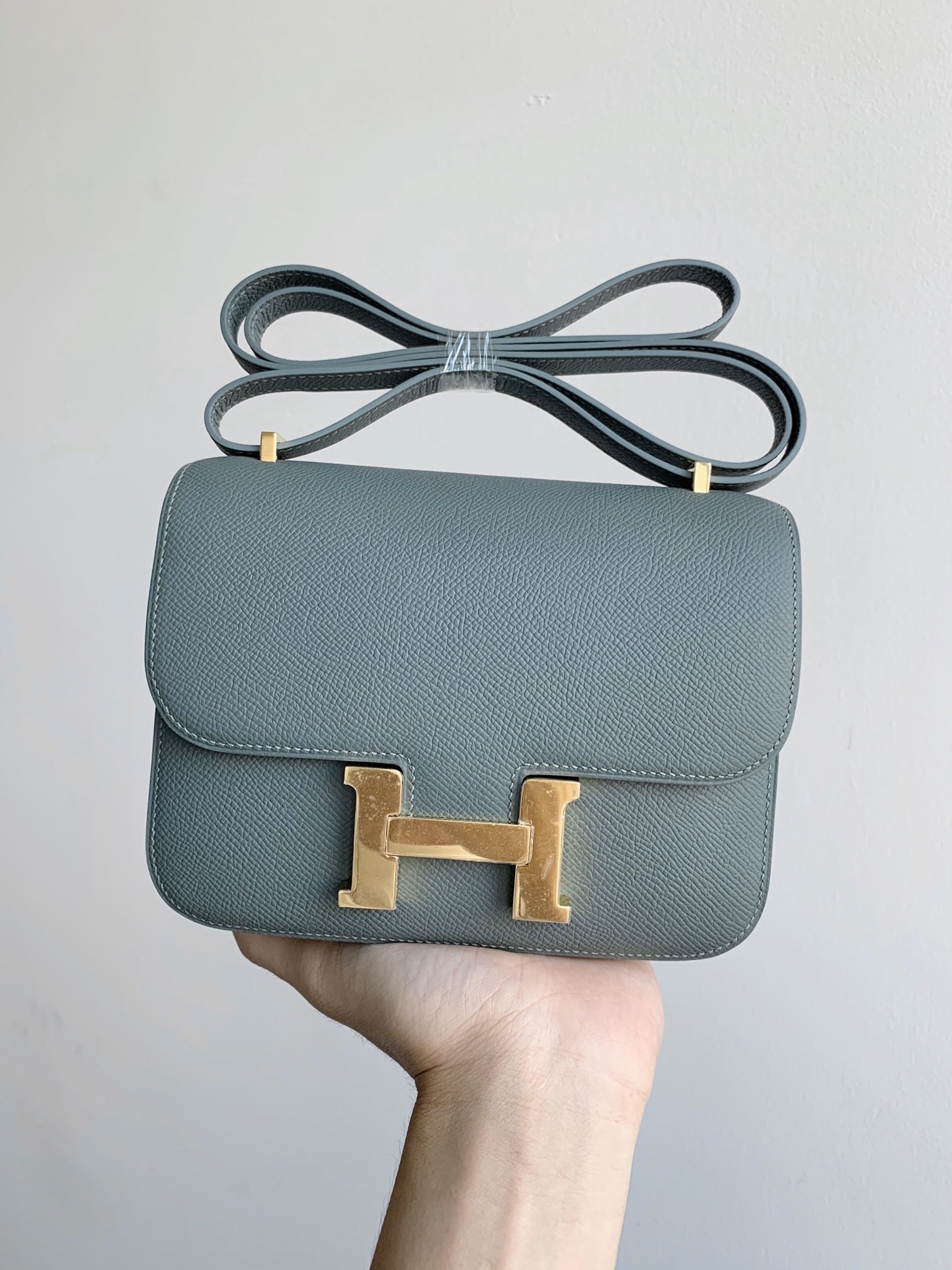 HERMES Constance Slim シルバーバックル エプソムレザー 財布 ハンドバッグ ショルダーバッグ 通常サイズ レディース 