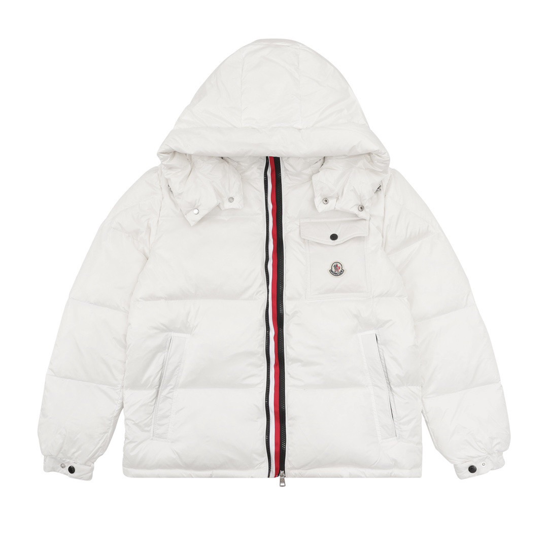 【公式認定ストア】MONCLERモンクレール 定番ダウンコート 限定発売中！多くの著名人やセレブに愛用されています! 爆買い！即完売必至 Montbeliard「三色ストライプジッパー」(さんしょくストライプジッパー)