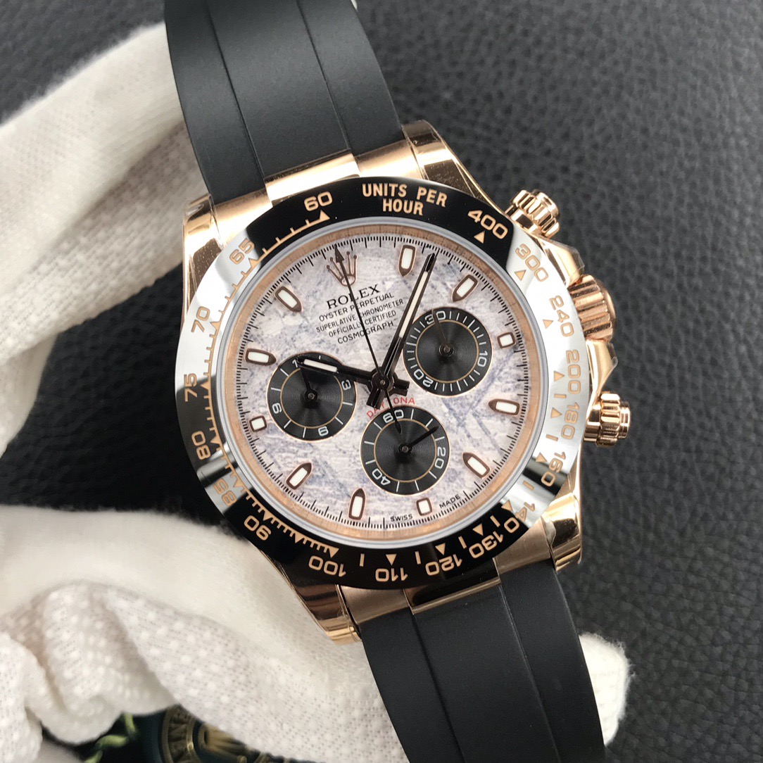 ROLEXロレックス デイトナ メテオライト グレープレート40mm机械表m116519 ローズゴールド