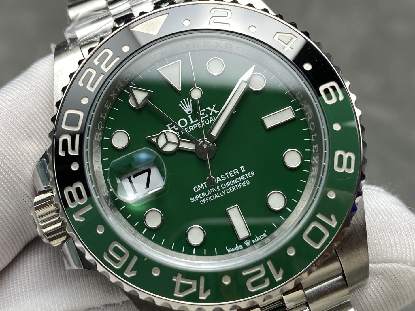 ROLEX 2025 グリニッジ GMT レフティモデル グリーンダイヤル機械式時計 40MM時計