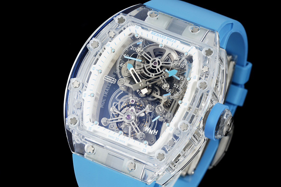 『RICHARD MILLE』リシャール・ミル 腕上の建築家 ブルーサファイアの奇跡 RM 56-01 クリスタル腕時計 機械式時計