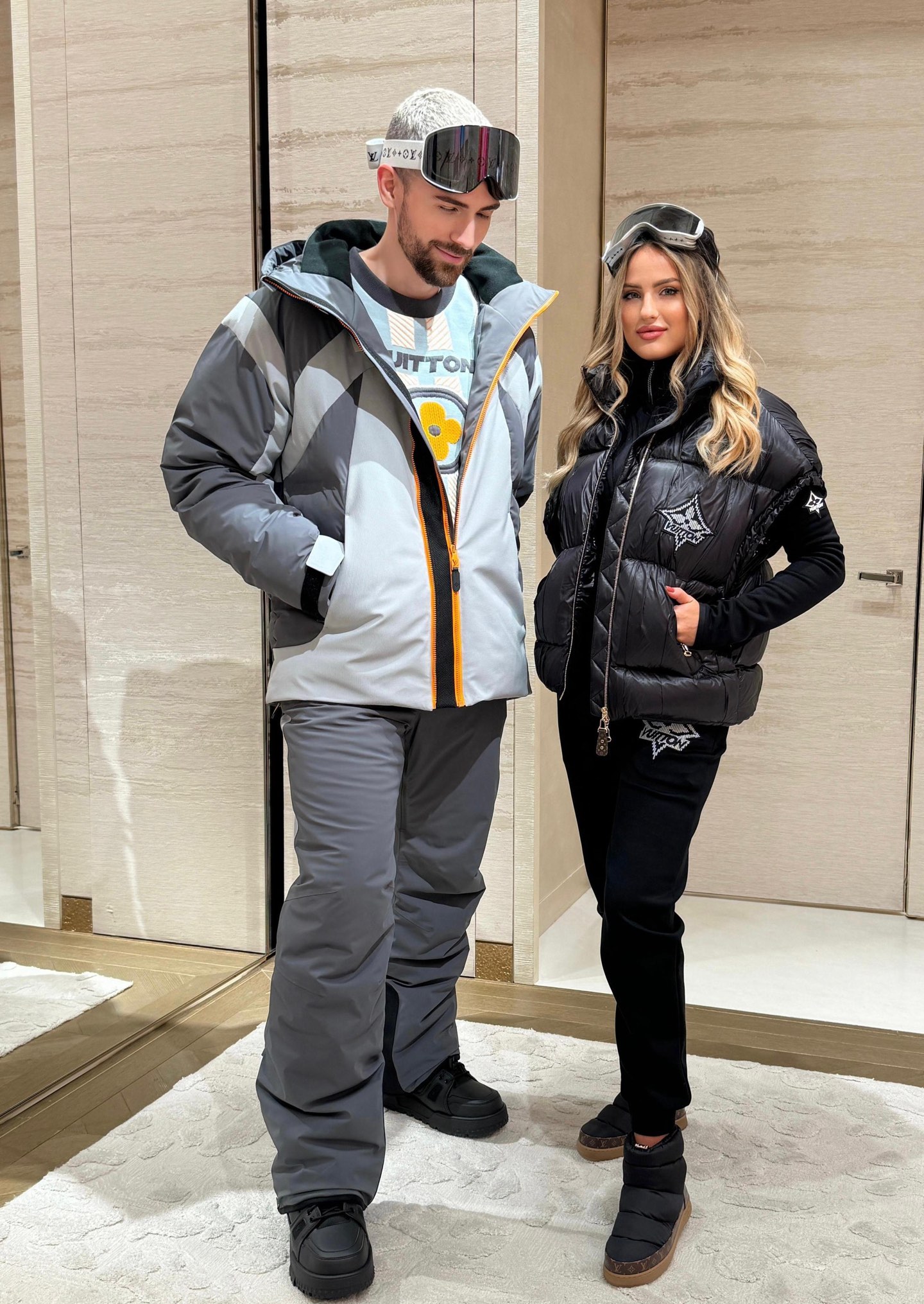 ルイ・ヴィトン スキージャケット ツートンカラー（グースダウン）スキーダウンジャケット 90グースダウン  MONCLER