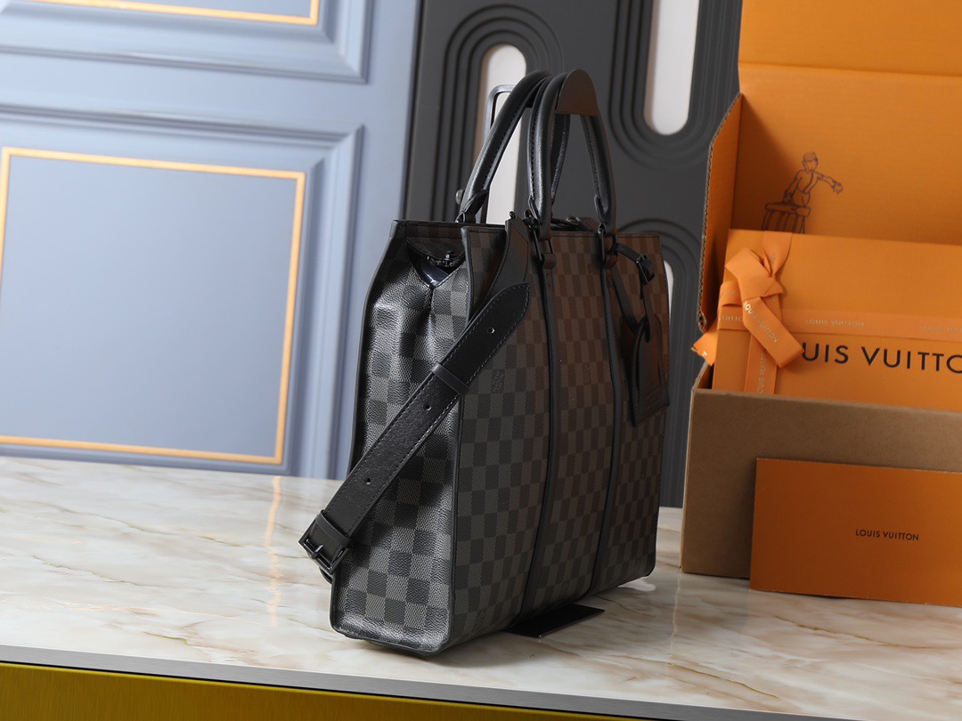 ルイ・ヴィトン LV 2026新作 M45265 Sac Plat Horizontal Zippé ブリーフケースハンドバッグ（男性用）