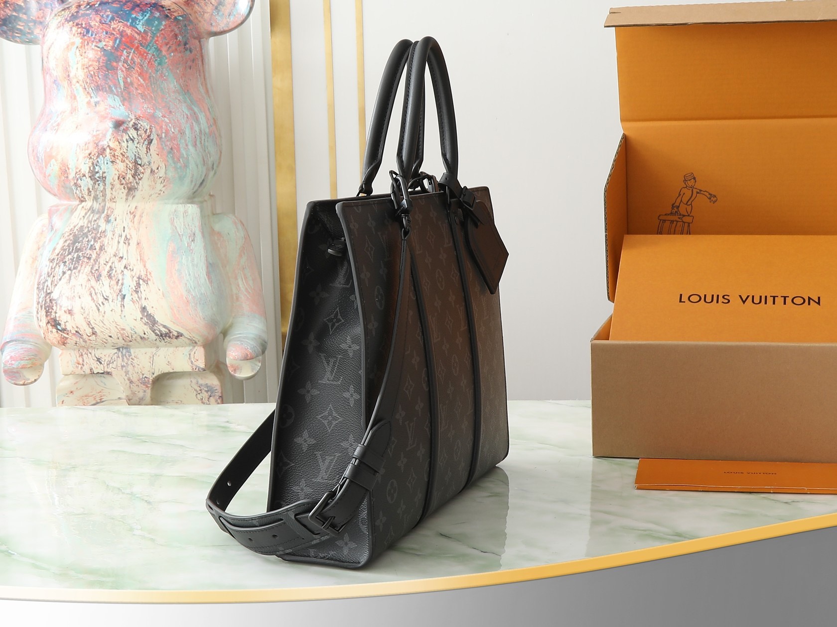 ルイ・ヴィトン LV 2026新作 M45265 Sac Plat Horizontal Zippé ブリーフケースハンドバッグ（男性用）