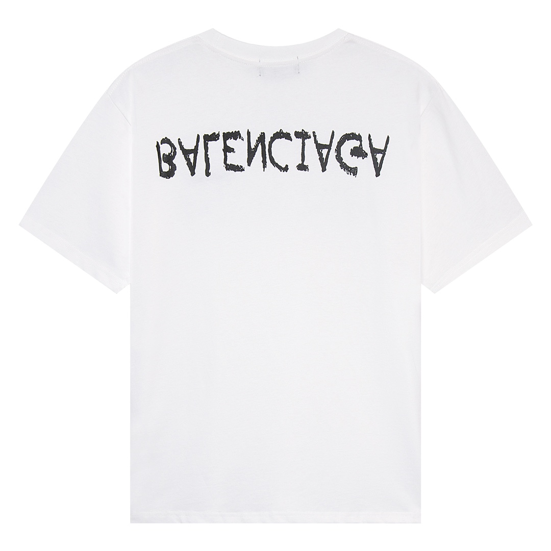 【 BALENCIAGA 公式旗艦店】 バレンシアガ Tシャツ ご好評に付き再入荷！黒 白