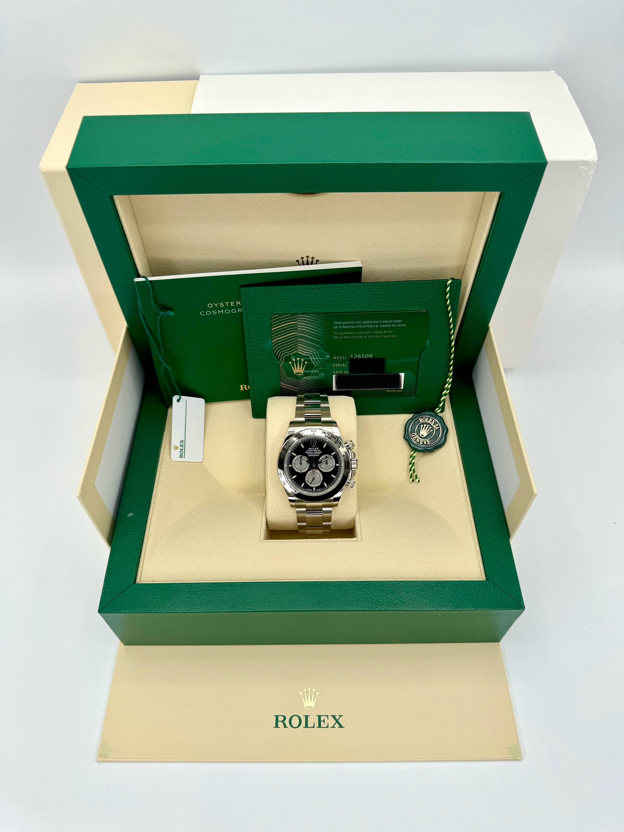 NEW 2024 ロレックス デイトナ 40mm 126509 ホワイトゴールド ブラックダイヤル