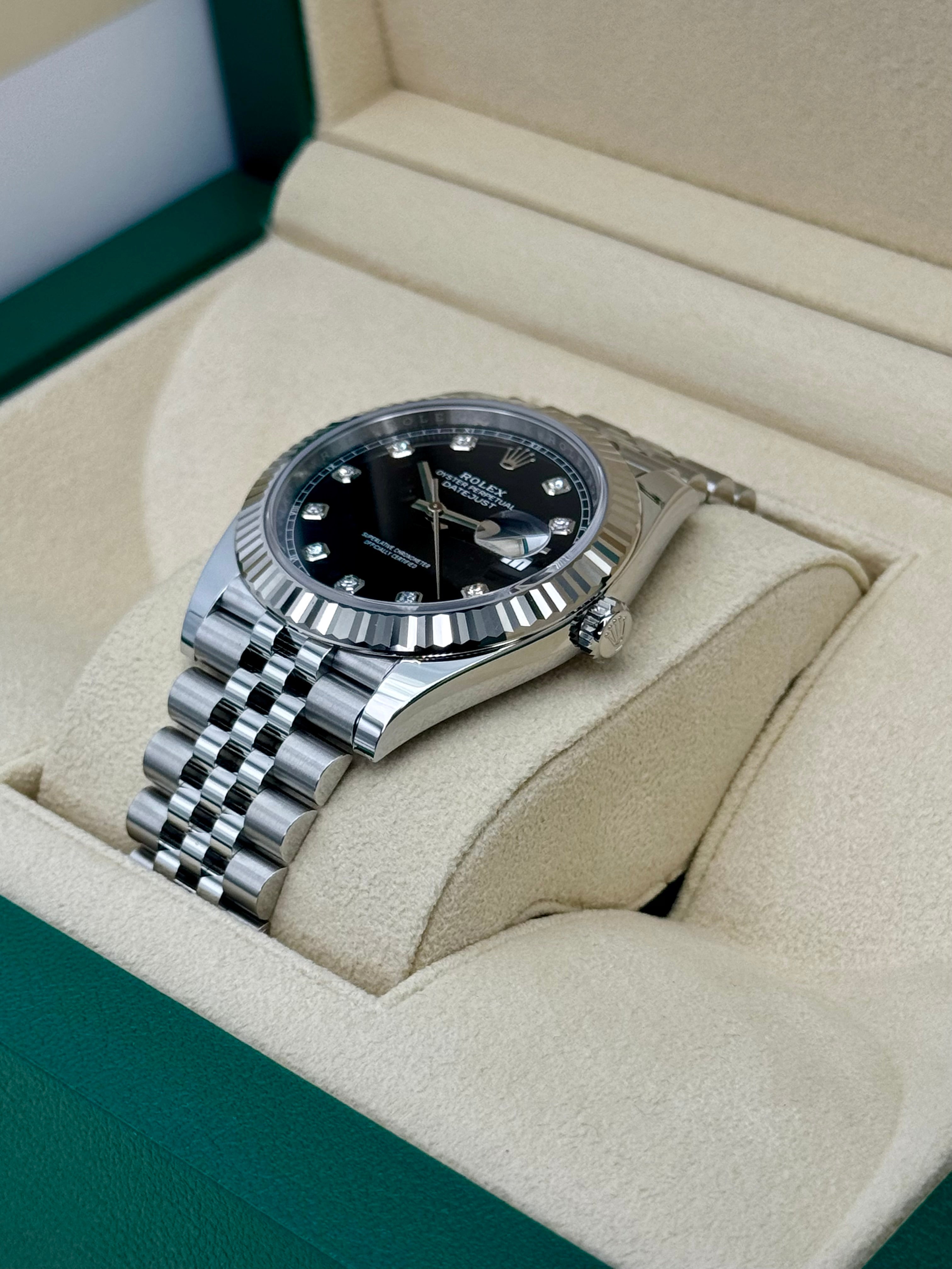 NEW 2025 ロレックス デイトジャスト 41mm 126334 ジュビリーブラックダイヤダイヤル