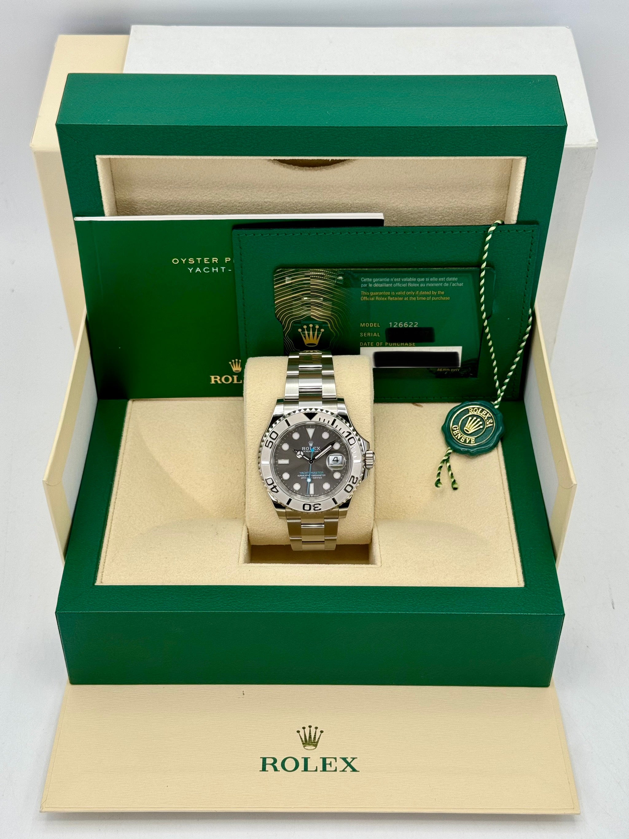 NEW 2024 ロレックス ヨットマスター 40mm 126622 ステンレススティール ロジウム文字盤