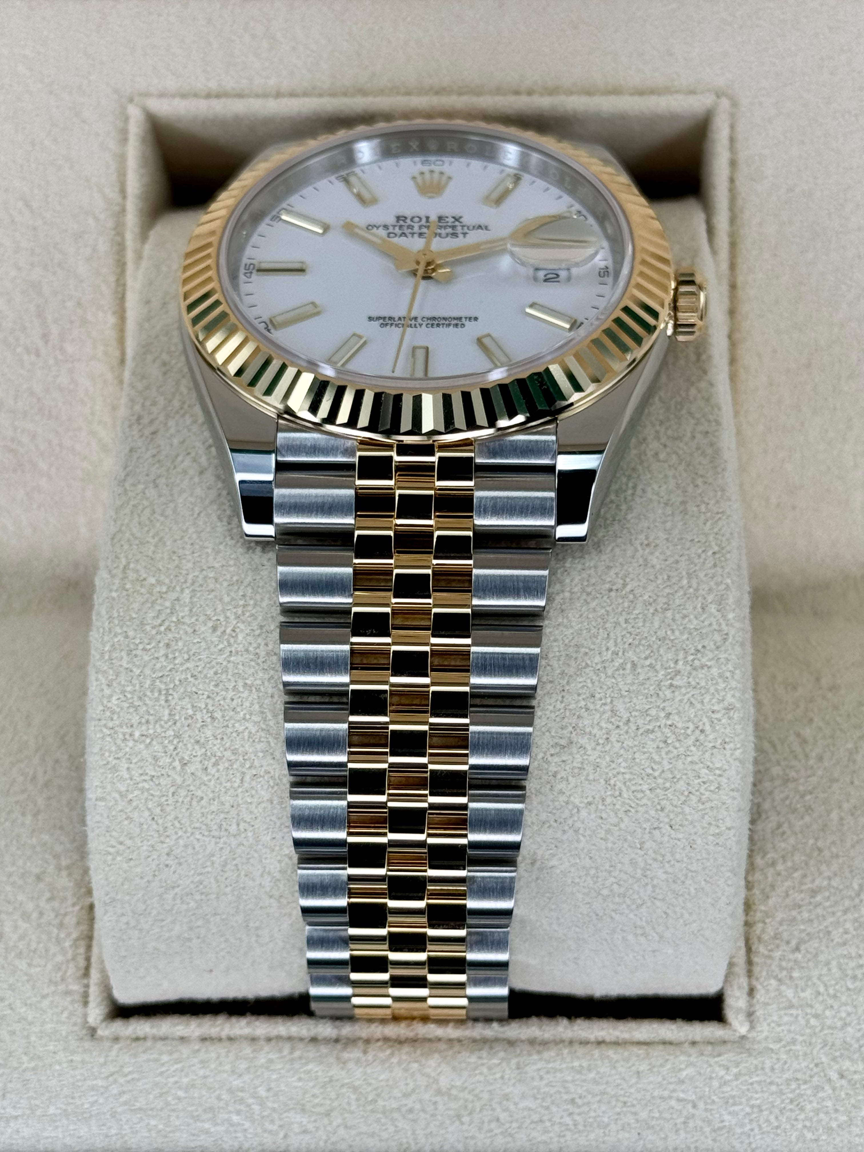 NEW 2024 ロレックスデイトジャスト41ミリメートル126333ツートーンジュビリーホワイトダイヤル