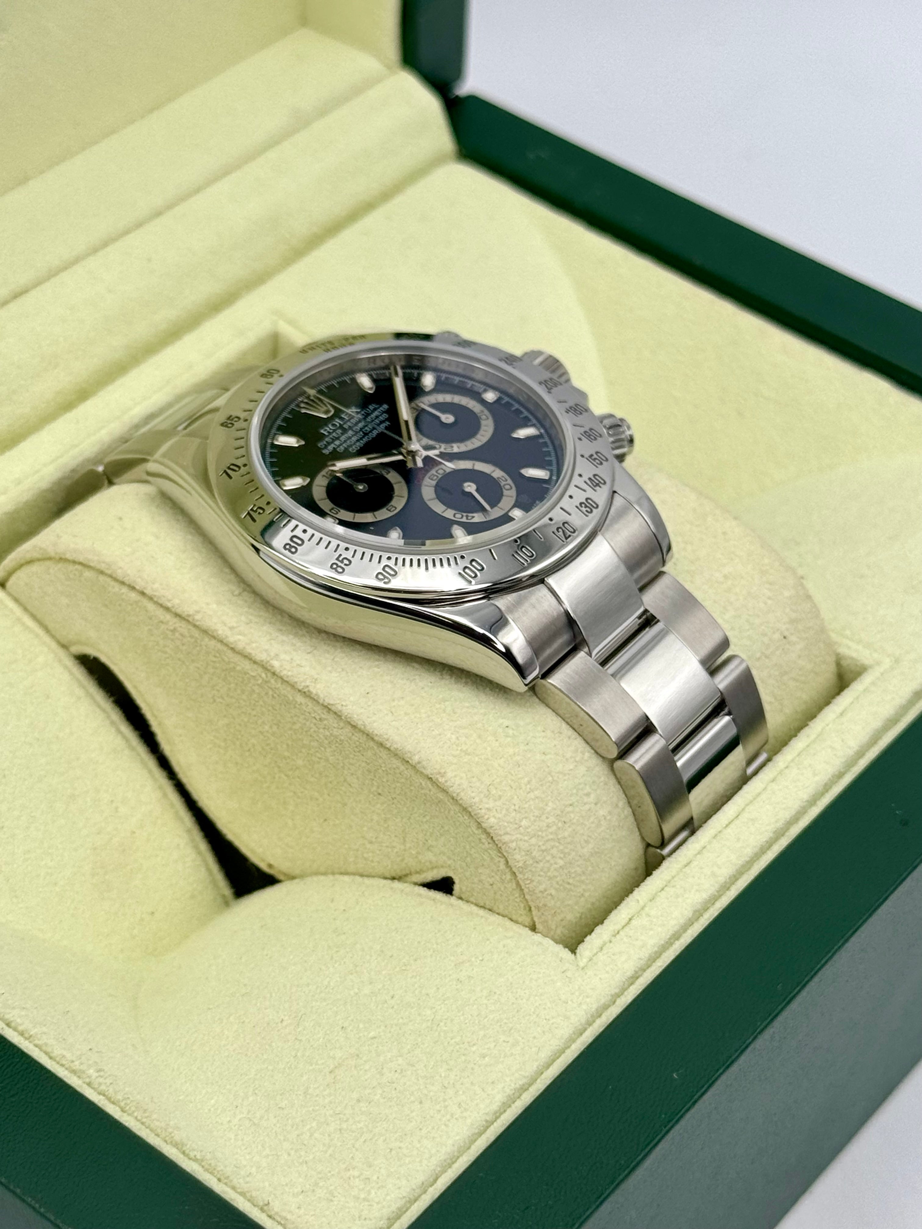 2009 ロレックスデイトナ40mm 116520 ステンレススチール ブラックダイヤル