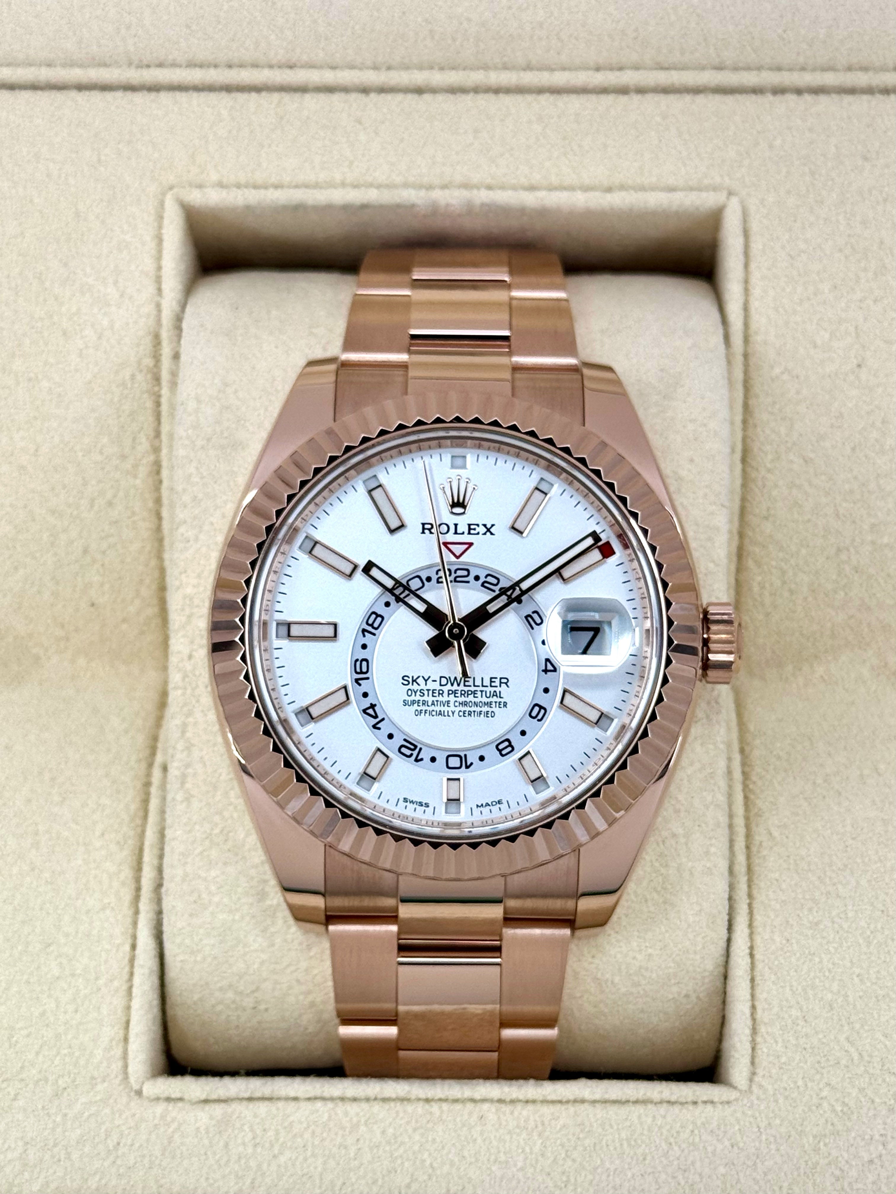 2023 ロレックス スカイドゥエラー 42mm 326935 ローズゴールド ホワイトダイヤル