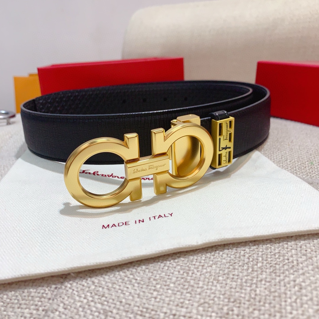 FERRAGAMO  イタリア輸入革  プレミアム純鋼自動バックル