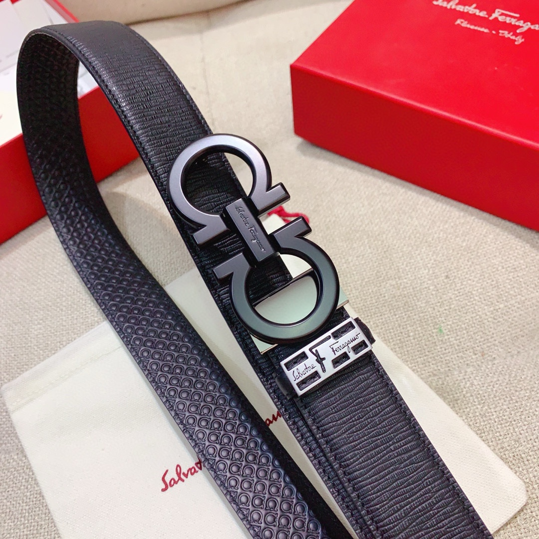 FERRAGAMO  イタリア輸入革  プレミアム純鋼自動バックル