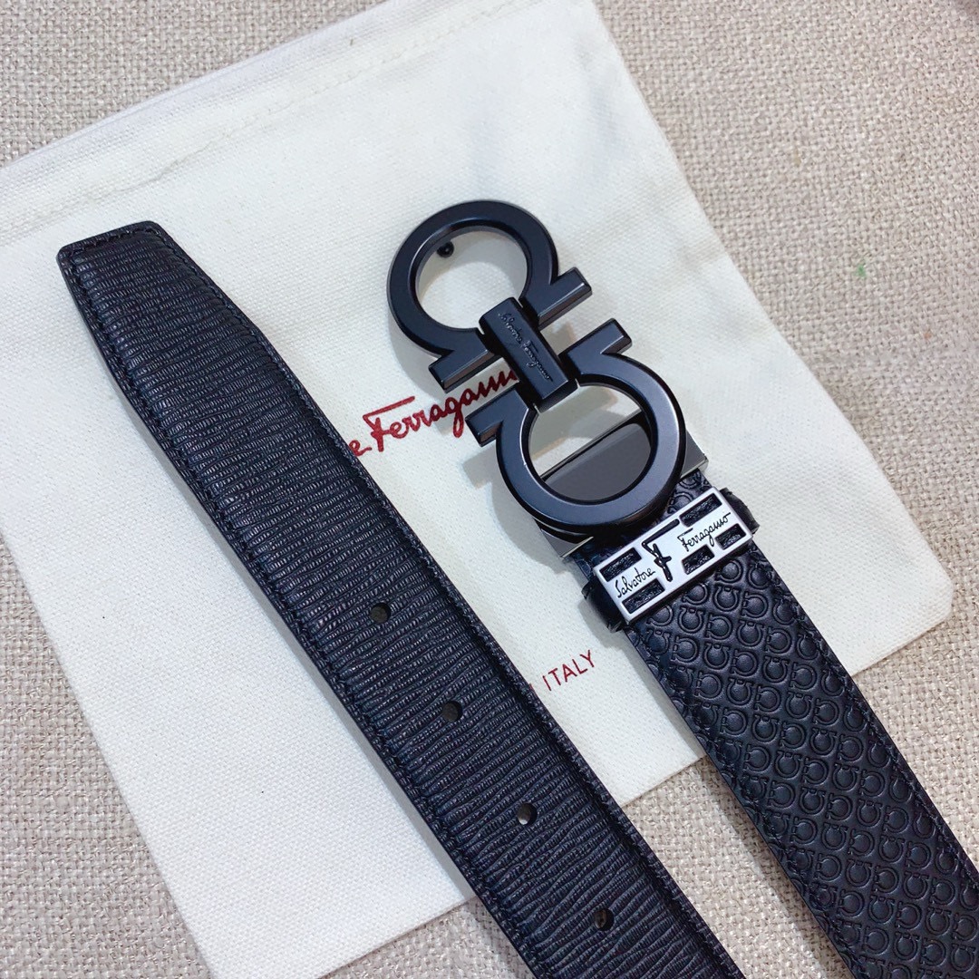 FERRAGAMO  イタリア輸入革  プレミアム純鋼自動バックル