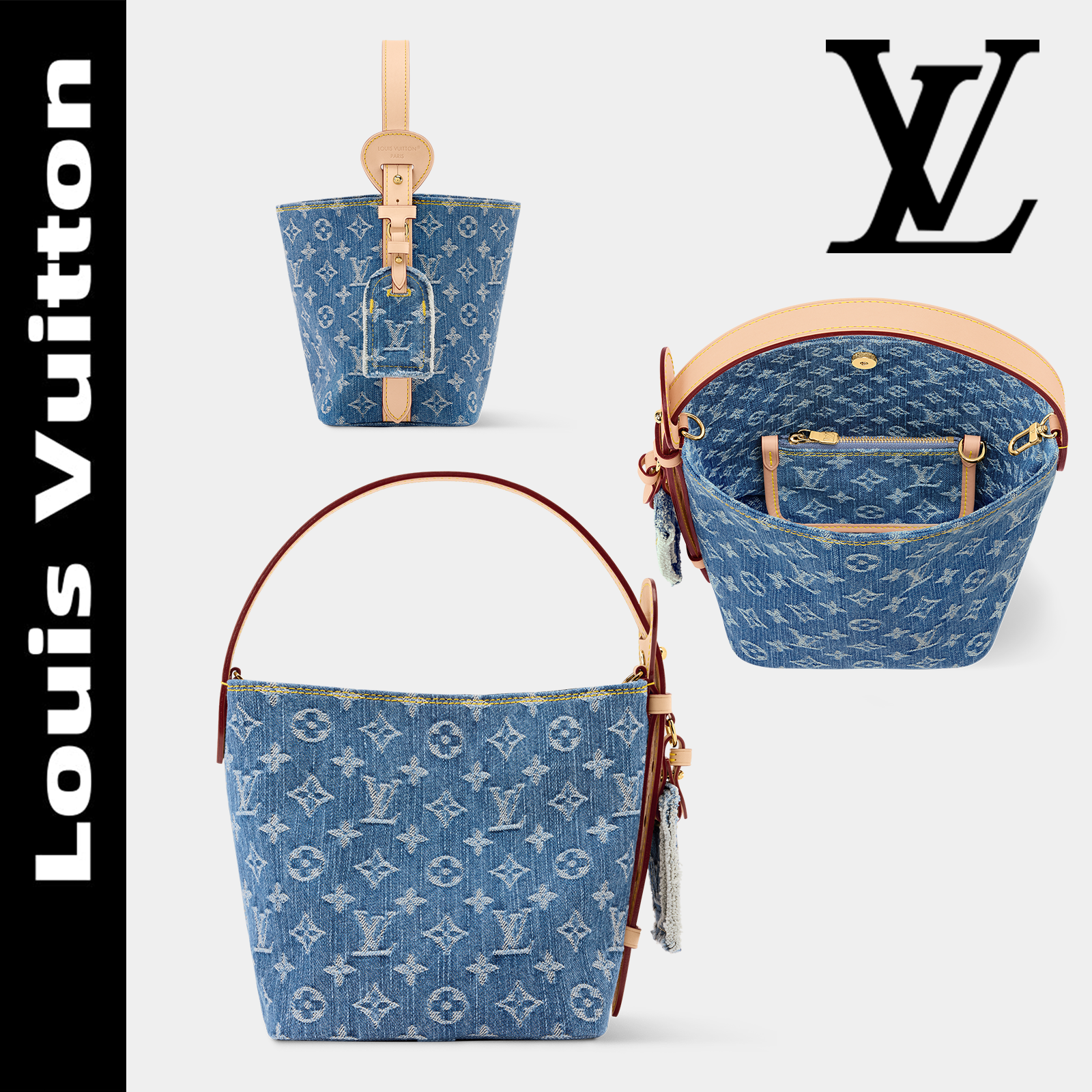 All In BB モノグラムデニム - M28107 ブルー