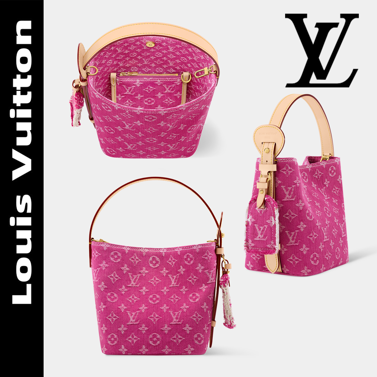 All In BB モノグラム デニム -M27626 ピンク