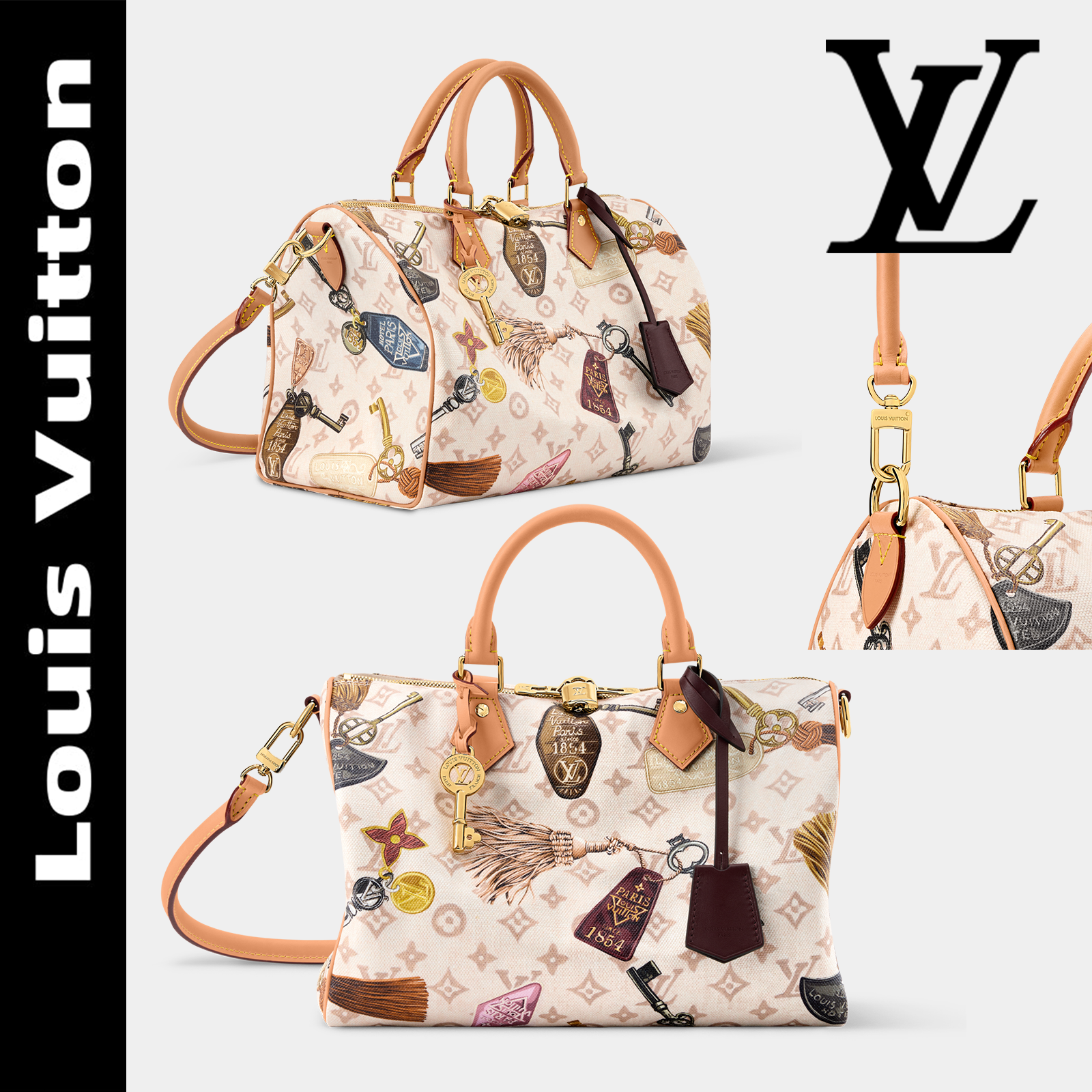 Speedy 30 soft Getaway モノグラム キャンバス -- M29377 ベージュ