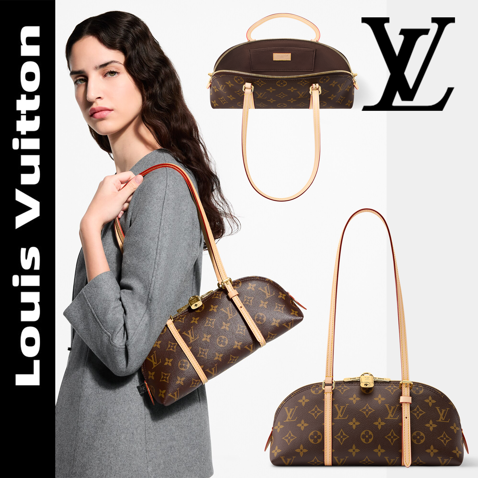 スクワイア イースト・ウエスト モノグラム キャンバス - M28953 ブラウン