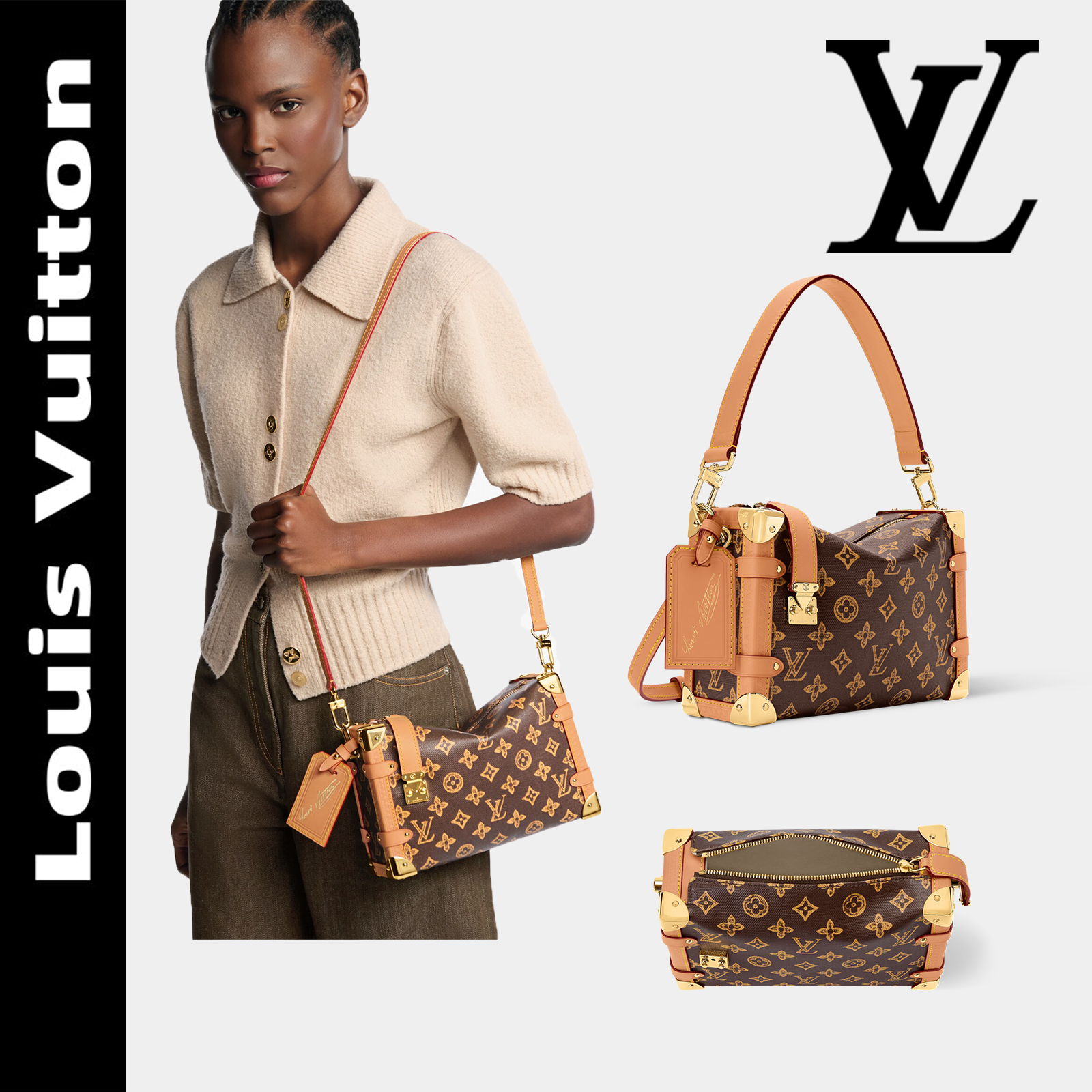 LV ルイ・ヴィトン サイド トランク MM - M27516 ブラウン