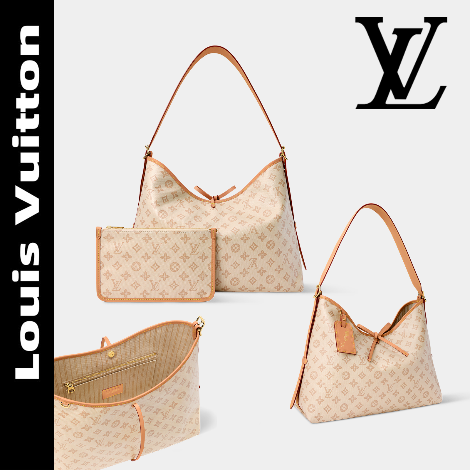 LV ルイ・ヴィトン キャリーオール MM M27948 ベージュ