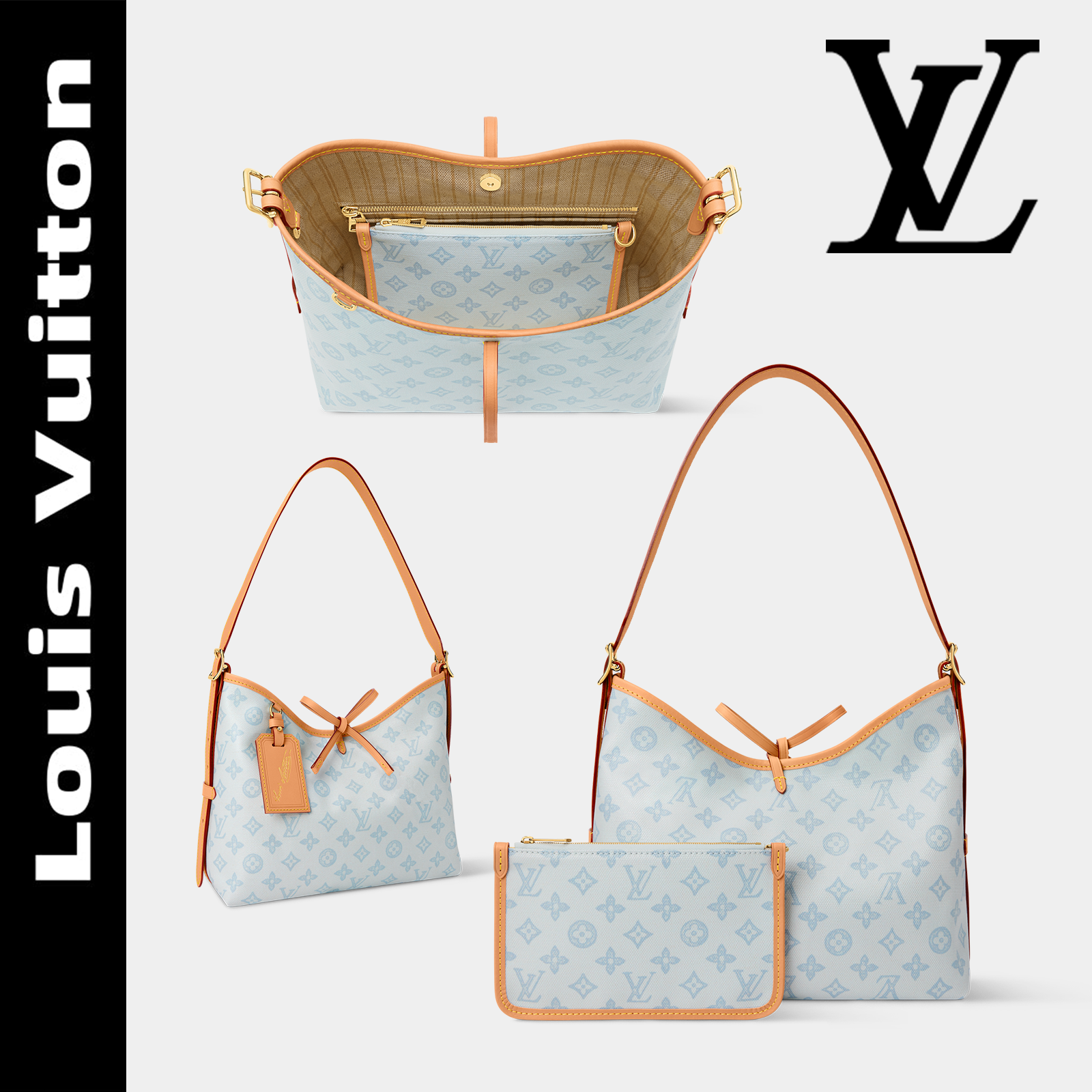 LV ルイ・ヴィトン キャリーオール PM M27532 ブルー