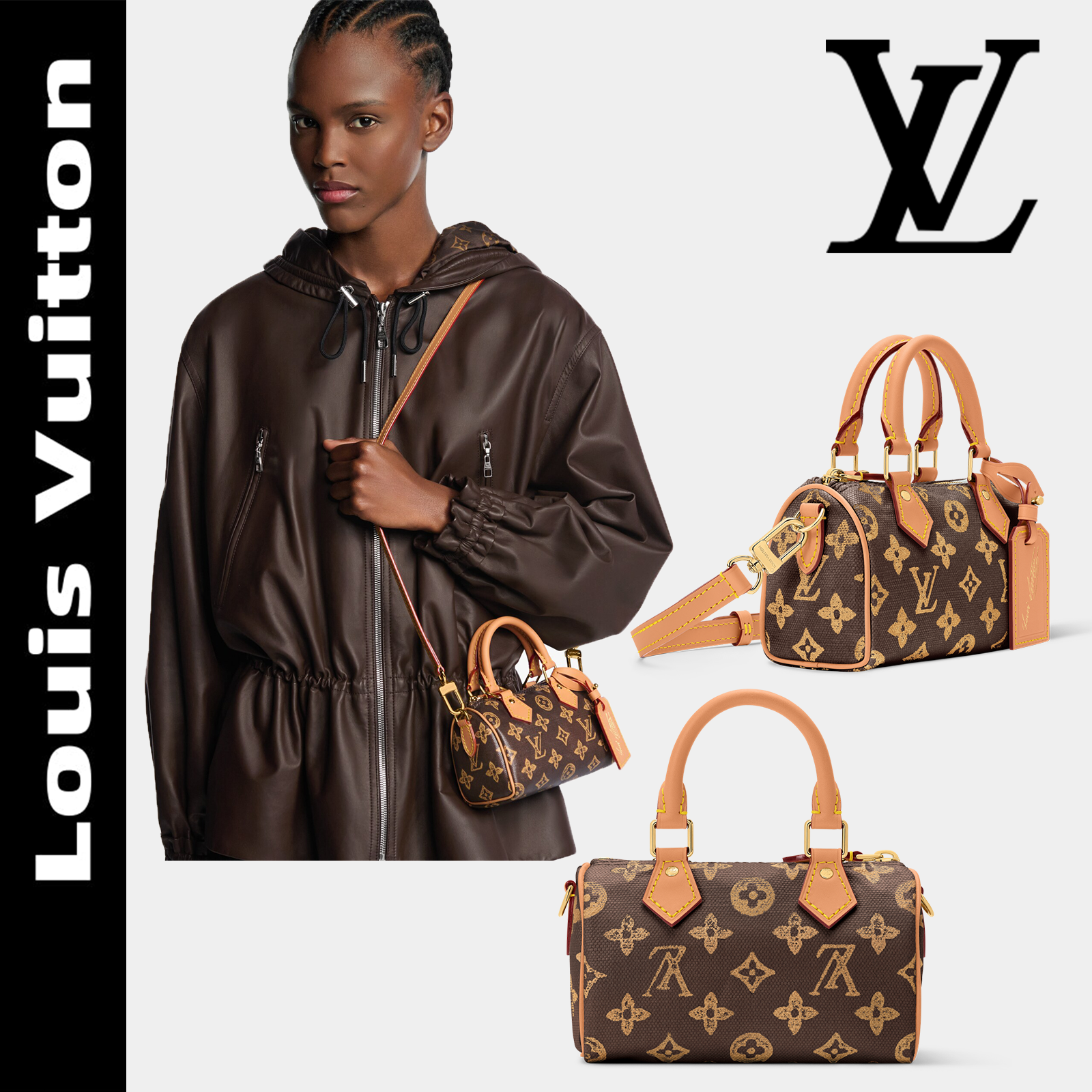 LV ルイ・ヴィトン ナノスピーディ - M27610 ブラウン