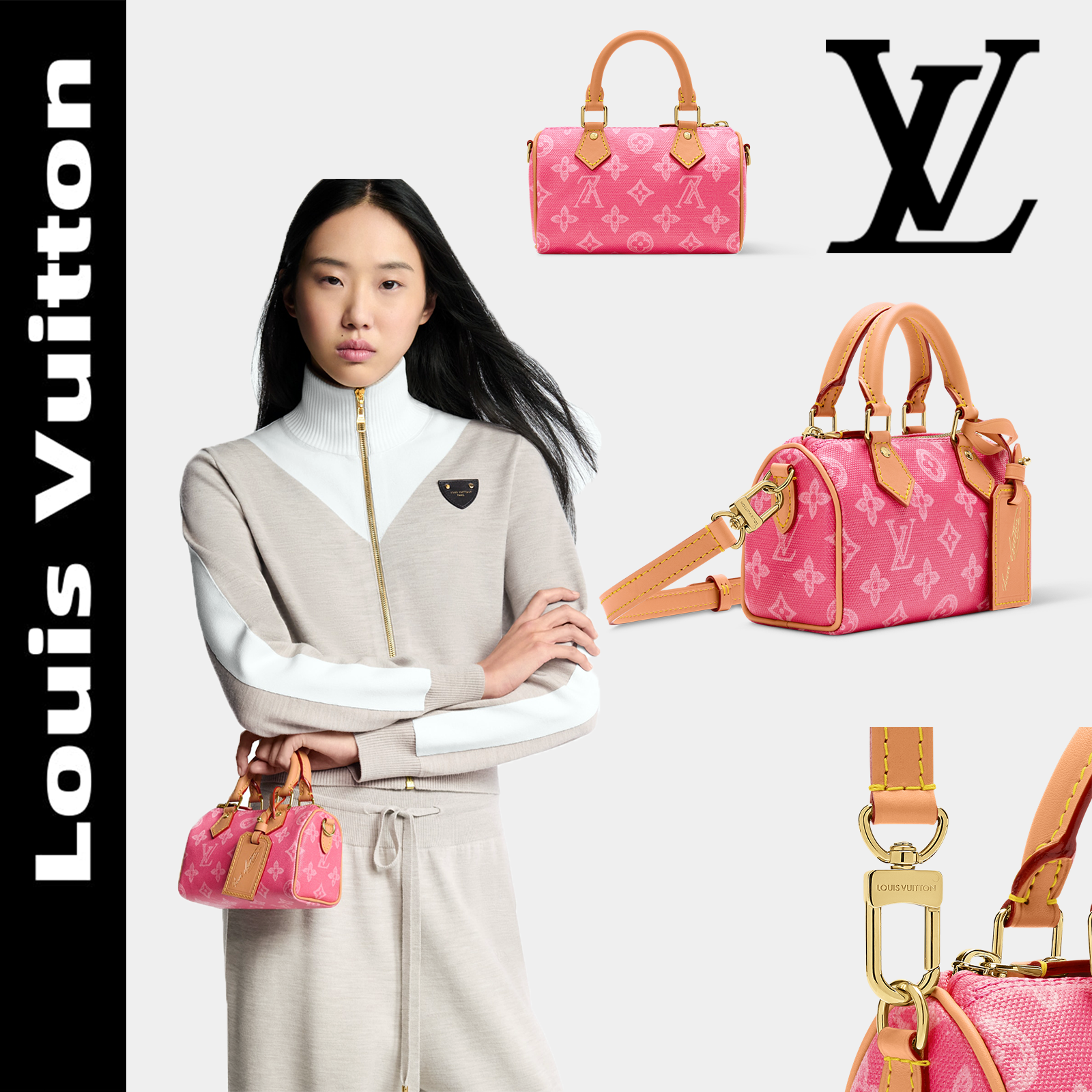 LV ルイ・ヴィトン ナノスピーディ - M28322 ピンク