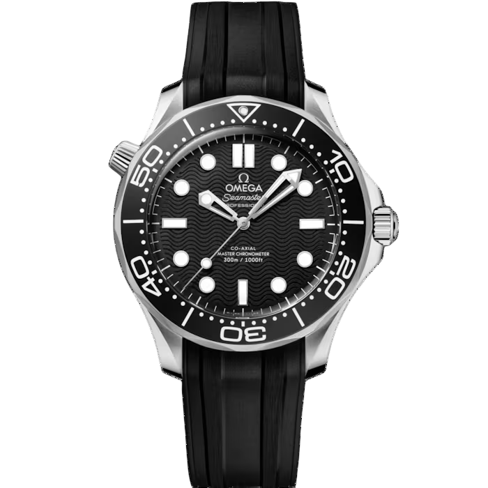 SEAMASTER DIVER 300M 42 MM, STEEL ON RUBBER STRAP OMAGE
