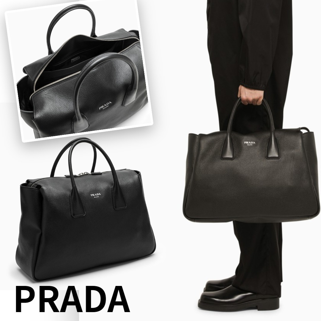 PRADA ブラックレザー ブリーフケース