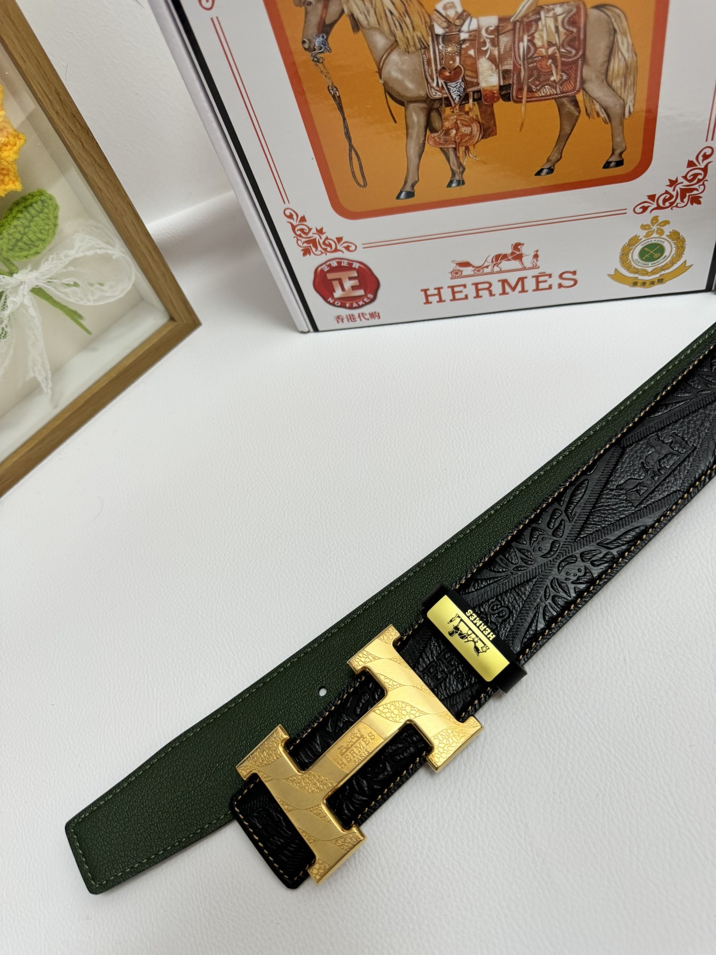 HERMES オリジナル牛革ベルト