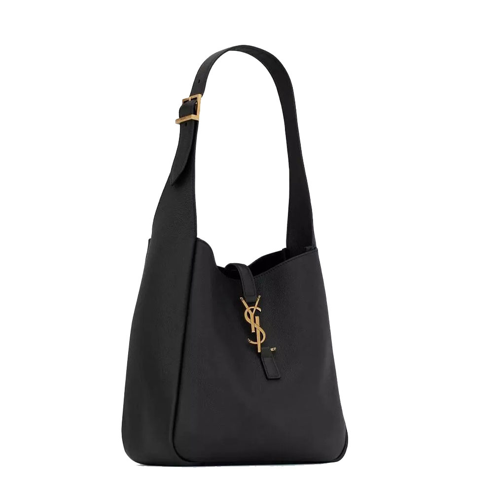 【BLACKPINKROSE同じバッグ】SAINT LAURENT LE 5 À 7 スモール ホーボーバッグ(レザー)