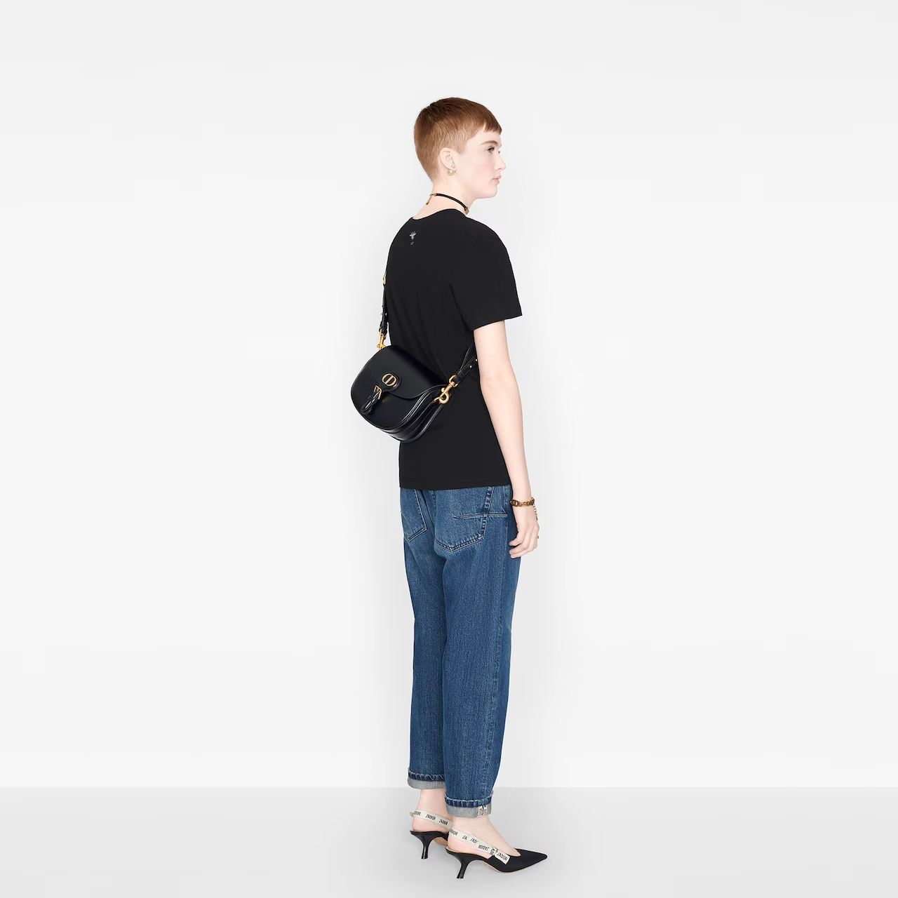 【Dior】Dior Bobby バッグ ミディアム ブラック ボックスカーフスキン